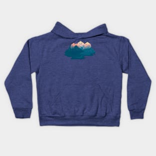 Mountains Blue Kids Hoodie